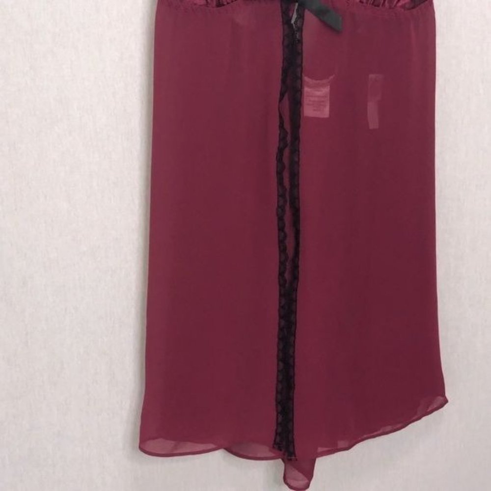 LINEA DONATELLA Lace Trim Satin & chiffon chemise - Picture 6 of 9